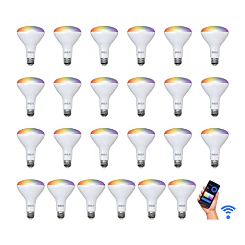 Rca Wifi Led Smart Light Bulb, 24-Pk | Indoor Flood Light, 9W (60W Equiv) Multicolor & White Led Light Bulb, Dimmable & Tunable Br30 Smart Bulb, Google & Alexa Light Bulb Compat, Control From Anywhere #TOP17