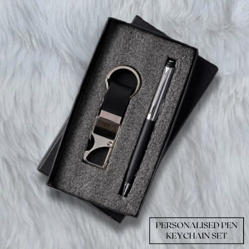 Image of 2 in 1Personalized Pen & Keychain With Name | Best for Birthday, Corporate, Teacher's Day, Boyfriend, and Event Gifting (Black)