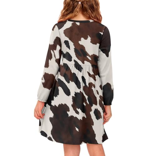Girls A-Line Dress for Kids Long Sleeve Dress2
