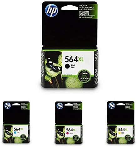 HP 564XL | Ink Cartridge Bundle | Black, Cyan, Yellow, Magenta | CN684WN,  CB323WN, CB324WN, CB325WN