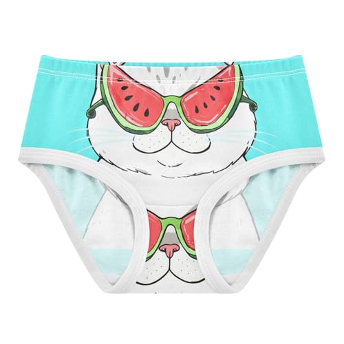 Pattern Girls Underwear Toddlers 2t Cotton Little Girl Panties Cute White Cat Blue Kids Undies Briefs