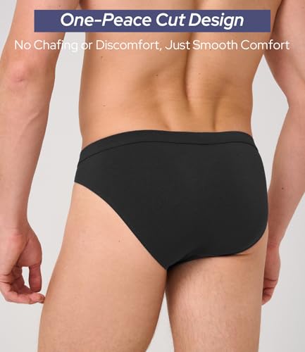 BAMBOO COOL Men's Bikini Underwear Soft Breathable Mens Bikini Briefs Tagless Mens Sexy Underwear with Contour Pouch 5 Pack4