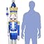 CDL 4ft Tall Wooden Nutcracker Soldier - Life-Size Christmas Decoration With Scimitar