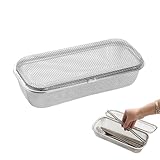YUNYDSM Besteckkorb Spülmaschine Geschirrspülerkorb Aus Edelstahl, 26,5 x 11,5 x 7,5 cm, Spülmaschinen-Organizer für kleine Küchenutensilien Wie Schöpfkellen, Gabeln und Essstäbchen