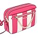 Michael Kors Jet Set Chain East West Large Crossbody Electric Pink White Multi Stripe