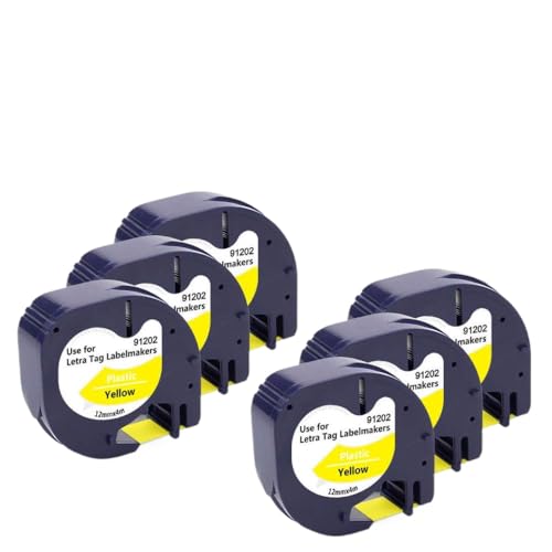 LT100H 91201 91331 91221 12mm 6�s�[�X�Ŕ�����i��LT�v�����^�[�u���b�N�ƌ݊����̂���������x���e�[�v�ƌ݊���(Black on Yellow)
