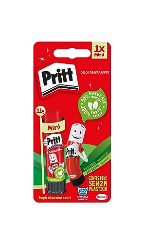 Pritt Colla Stick 11g, colla per bambini sicura e affidabile, colla Pritt per lavoretti e fai da te, con una tenuta forte per uso scuola e ufficio, 1 stick x 11g