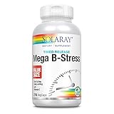 Solaray Mega Vitamin B-Stress, Two-Stage Timed-Release | Specially Formulated w/B Complex Vitamins for Stress Support | Non-GMO | Vegan (276 CT)
