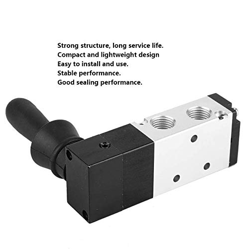 5-Drożny 3-Drogowy Pneumatyczny Ręczny Zawór Dźwigniowy G1 / 4 "Wlotowy Zawór Elektromagnetyczny Ze Stopu Aluminium Ręczne Sterowane Zawory Push-Pull (4H230-08)
