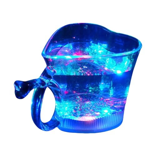 光るハートカップ光る箸置きカラフルなタンブラー LED 輝くカップ照明カップ PP テクスチャワイン水タンブラー
