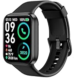 Bouncefit M I D116 Fitness Band Smart Watch for Men, Women, Boys, Girls, Kids – Single Touch Interface, Water Resistant, Workout Modes, Quick Charge Sports Smartwatch – Black I