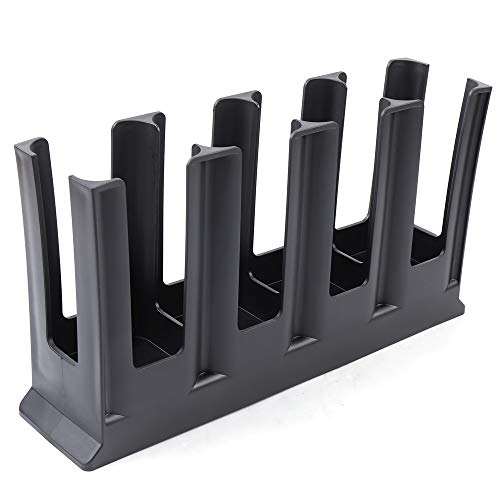 HUSPOO Paper Cup Lid Holder Dispenser, Portable Acrylic Coffee Organizer Drink Stand Rack Storage, Compartment and Breakroom Condiment Storage Dispenser for Cafe Buffet Restaurant, Black