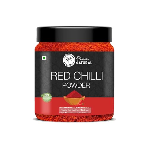 Image of Plum NATURAL Premium Red Chilli Powder | Lal Mirch Powder | Red Pepper Powder | Red Paprika Powder (200 g)