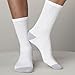 davido Mens crew Socks made Italy 100% cotton 8 pair White/gray(9-11 white/gray)