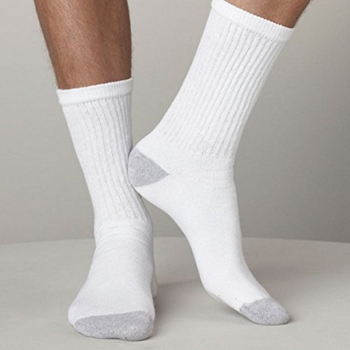 davido Mens crew Socks made Italy 100% cotton 8 pairs White/gray3