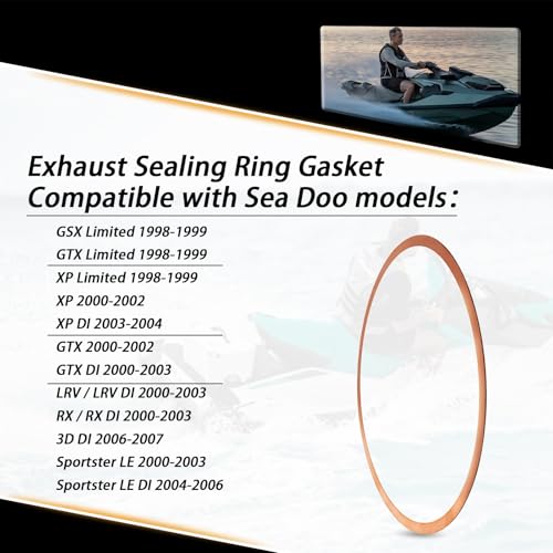 Anillo de sellado de escape 274000511 de alta resistencia para Sea Doo 951 XTPTFABS 2