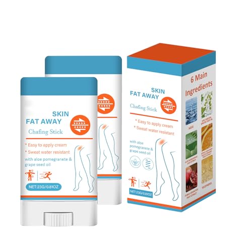 Derma Under Anti Friction Stick, Anti Chafe Balm, Anti Chafing Cream, Anti-Chafing Gel, Body Glide Anti-Chafe Balm, Waterproof Glide Anti Chafing Stick, For Heel,Lower Arm,Thigh,Legs,Running (2PC)