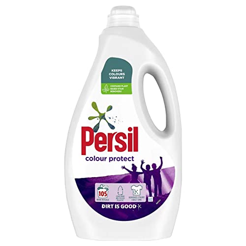 Persil Colour Protect Laundry Washing Liquid Detergent, Plant-Based Biodegradable Stain Remover 2.835L, 105 Washes (Buy 1)