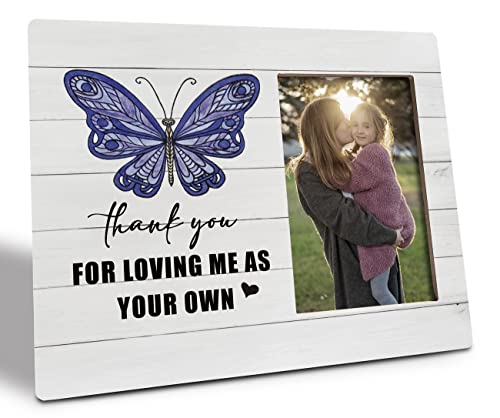 Grateful Gift Picture Plaque Décor, Thank You For Loving Me As Your Own, Picture Framed Gift Wood Plaque Sign, Gift For Mother-In-Law, Stepmother Gift, Photo Frame Gift To Express Love To Other Mom #TOP9