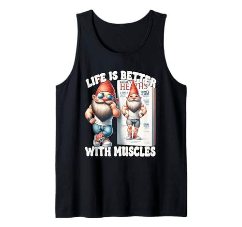 Fitness Workout Exercise Saying Life Is Better With Muscles Camiseta sin Mangas