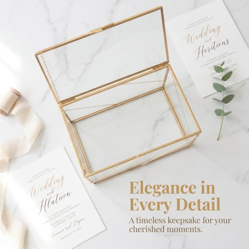 Caja para tarjetas de boda Zerodeko de cristal premium con acabado para recuerdos 4