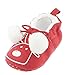 Glamour Girlz, adorabile pupazzo di renna rossa con renna Rudolph per bambini, per bambini, Natale, carrozzine, scarpe con pompon (0-3 mesi)