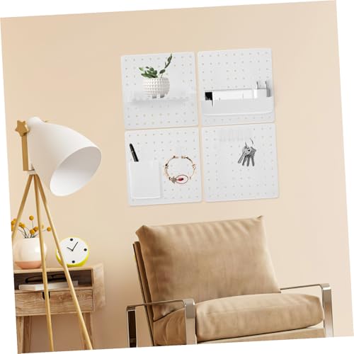Rangement multifonction facile à installer avec étagère ovale murale et crochets en ABS