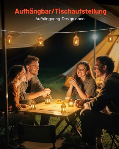 VEVOR 12 STK. dekorative Kerzenlaternen, elektrische LED-Kerzen ohne Flamme, Halter aus Kunststoff mit Glas, Wandbehang für die Veranda, Hochzeitstische, Partys, Bauernhäuser, Bronze, 65x65x128 mm – Bild 5