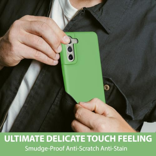 Image of LIRAMARK Liquid Silicone Soft Back Cover Case for Samsung Galaxy S21 FE 5G (Mint Green)