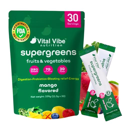 Super Greens Powder 339g - Green Powder Superfood with 648mg Pre ...