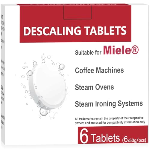 VUTEE Descaling Tablets Compatible with Miele Descaling Tablets for Coffee Machines, Steam Ovens (6 Count)