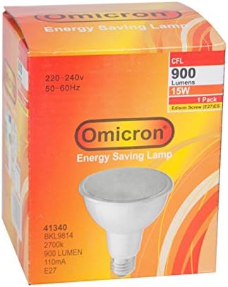 Omicron 15 Watt Par30 Compact Fluorescent Light Spot Edison Screw