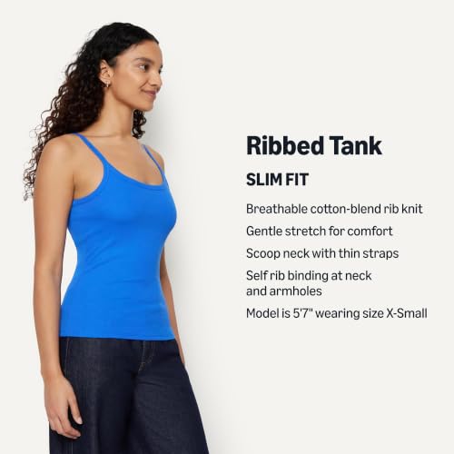 Image of Amazon Essentials Women's Slim-Fit Ribbed Tank Top