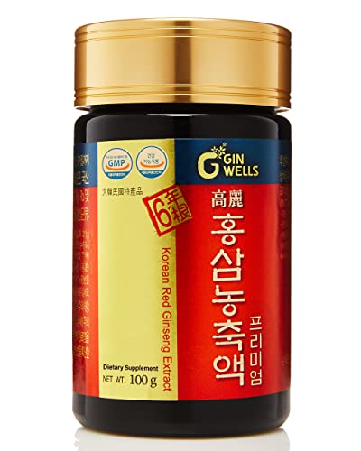 ILHWA Pure Concentrated Red Ginseng Extract (3.5oz, 100g) - 100% Korean Panax Root 100,000mg. 6 Years Grown. Tea. Boost Energy.