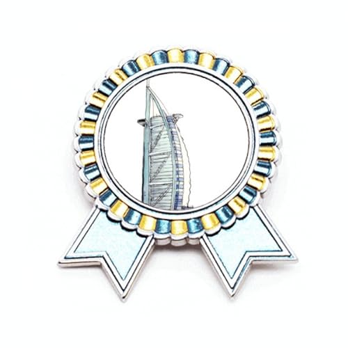 Broche Burj al-Arab pour costume hôtel de luxe Dubaï en métal taille M