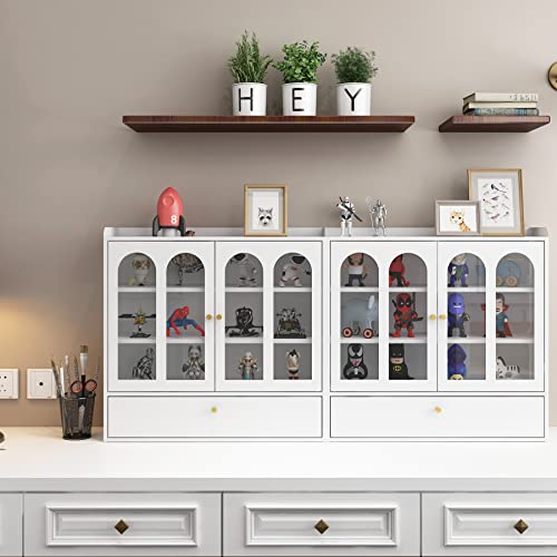 Miocasa Metal Storage Cabinet With Glass Door High Capacity Cup Rack Organizer Coffee Mug Display Box For Kitchen, Counter,Black, 22.83 X 7.09 X 22.05 #TOP7