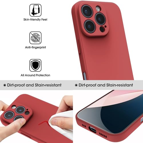 Andwing For iPhone 16 Pro Max Case,Silicone Case Soft Ultra For iPhone 16 Pro Max Phone Case Slim Protective Shockproof Cover Scratch-Resistant Microfiber Lining - Image 2