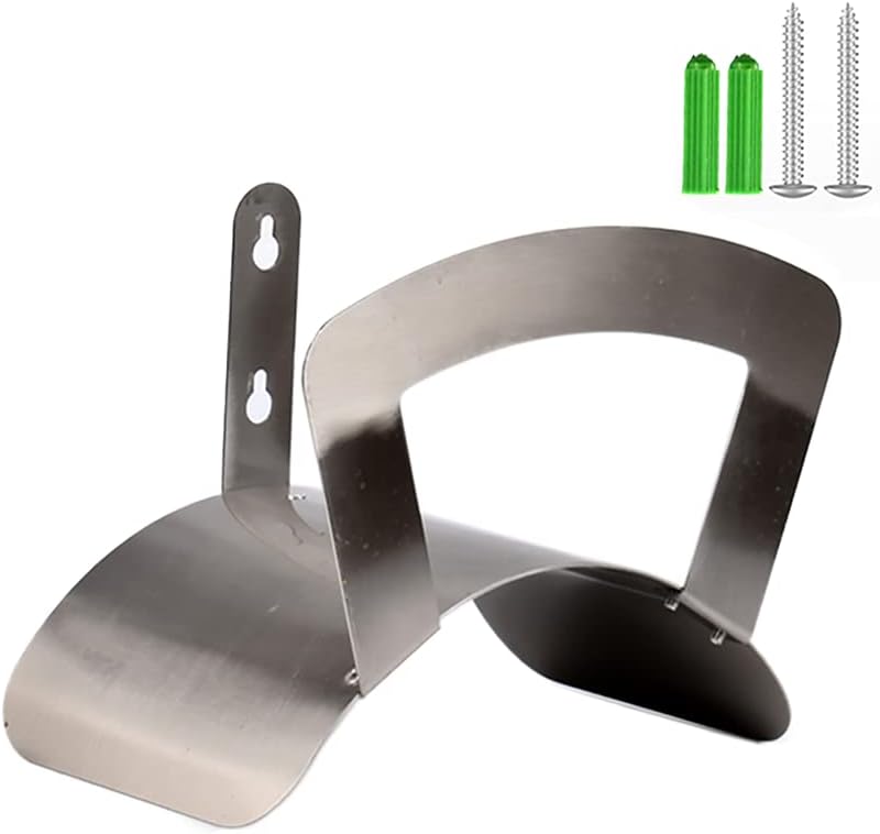 Primst Garden Hose Holder Wall Mount Hose Hanger Heavy Duty Metal Hose Bracket Water Hose Storage Organizer Durable Hose Holders (Stainless Steel)