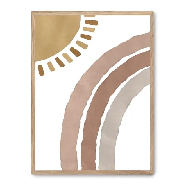 Cuadro rainbow and sun FASE5 tableau scandinave poster soleil et arc-en-ciel