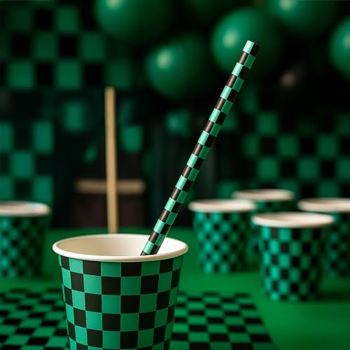 100 Pitillos Desechables de Papel Verdes y Negros miniatura 7