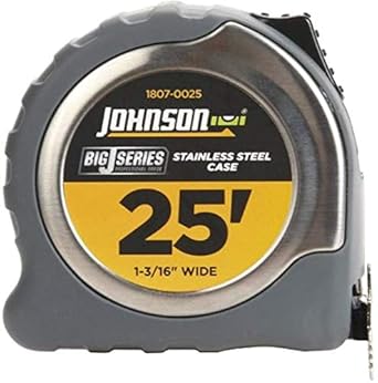 Johnson Level & Tool 1807-0025 1.88 In. X 25 Ft. Job Power Tape Measure