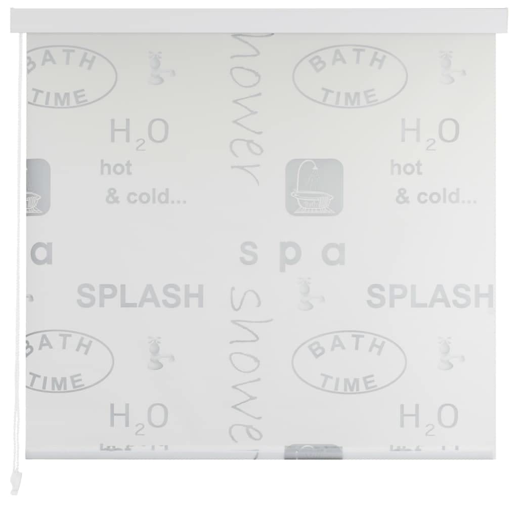 Chusui Tenda a Rullo per Doccia 100x240 cm con Scritta Splash,Tenda a Rullo per Doccia,Tenda Bagno Doccia,Tenda a Rullo per Doccia e Vasca da Bagno