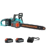 OUTESAWSUPER 16-Inch Electric Chainsaw Cordless, Battery...