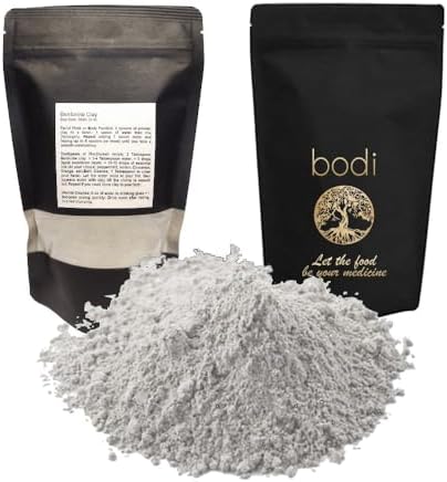 bodi : Bentonite Clay (1 lb) 100% Pure Extra Fine Powder - Food-Grade - Excellent Skin Cleanse