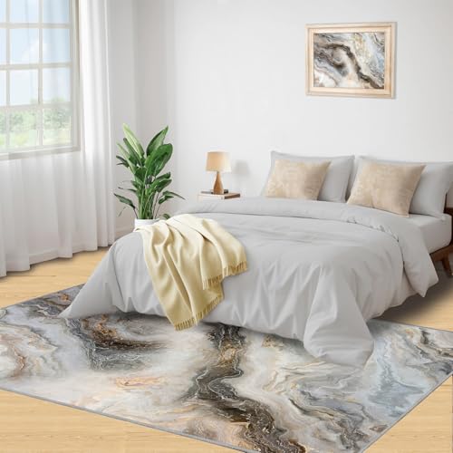 Tapis salon antidérapant lavable 100x200 abstrait rétro chambre - 6