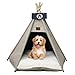 Hund und günstig Kaufen-Vinnypet Tipi Zelt fur Katzen und Hunde Haustierzelte Häuser mit Plüschkissen Luxery Hundezelt Katzenzelt Abnehmbar und Waschbar Katzenhaus Haustierhäuser 60x60x70cm