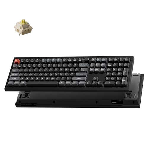 Keychron V6 Ultra 8K Clavier mécanique sans fil pleine grandeur, 8000 Hz, interrupteur banane remplaçable à chaud, rétroéclairage RVB, touches PBT 2,4 GHz/Bluetooth/filaire, pour Windows macOS Linux