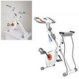 LCYZ Magnetisch Faltbar Heimtrainer- Weiße Indoor-Fitnessgeräte - Stationärer Aufrecht Stehender Fitnesszyklus für Heimtraining und Cardio