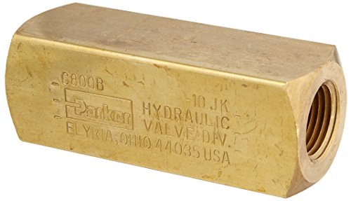 Parker C800B Check Valve, Brass, 1/2-14, 15 GPM, 2000 PSI