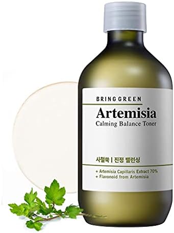 BRING GREEN Artemisia Calming Balance Toner Daily Skincare Routine for Redness Relief, Hydrating, Soothing Facial Toner for Sensitive&Irritated Skin, Korean Skin Care, for Oily and Dry Skin,K Beauty